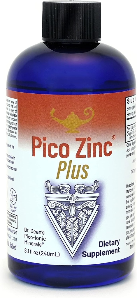 RnA ReSet Pico çinko Plus – Sıvı çinko ve Copper Supplement, Pico-Ionic Mineral Çözümü, 8.1 Fl Oz (1-Pack)