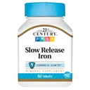 21st Century Slow Release δισκία σιδήρου, 60 Count