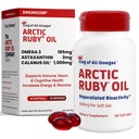 Arctic Ruby Oil 1000mg – Ωμέγα 3 συμπλήρωμα για γυναίκες και άνδρες με EPA, DHA & Ασταξανθίνη 2mg - Fish & Krill Oil Alternative – 60 Softgels (1 Pack)