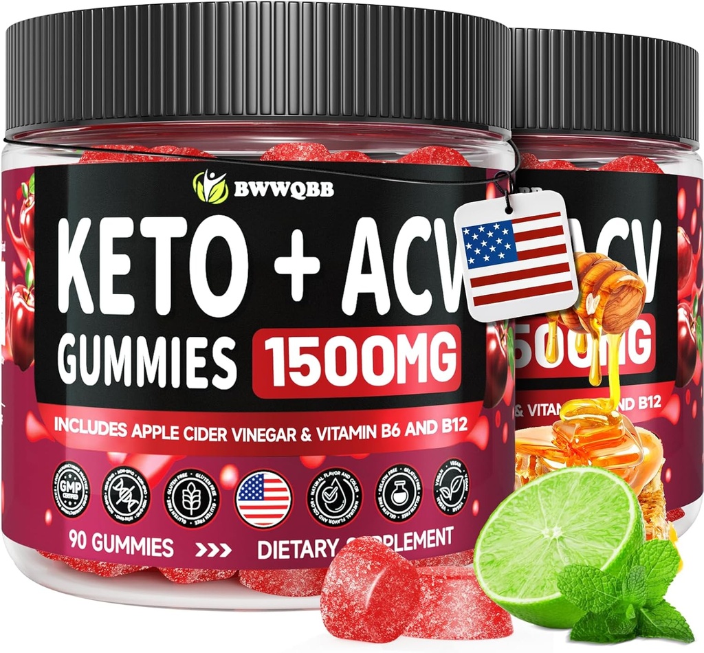 2 Pack Keto ACV Gummies Advanced Formula 1500mg, 180 Vegan Gelatin-free Advanced Apple Cider Vinegar Gummies με Ρόδι & Beetroot, φυσικά συστατικά, εναλλακτική λύση σε σταγόνες Keto