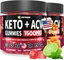 2 Pack Keto ACV Gummies Advanced Formula 1500 mg, 180 Vegan Gelatin-Free Advanced Apple Cider Vinegar Gummies with Pomegranate & Beetroot, Natural Materialss, Alternative to Keto Drops