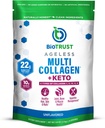 BioTrust Multi Collagen Protein Powder + Keto MCT Oil – 5 Τύποι (I, II, III, V, X) & 100% Caprylic Acid C8 - Υποστήριξη Αυξημένα Κετόνες, Μεταβολισμός, αρθρώσεις & Ομορφιά Όλα σε 1 Collagen Powder (Unflaved)