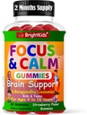 BrightKids Focus & Calm Gummies for Kids with Ashwagandha – Υποστηρίζει την προσοχή, συγκέντρωση, χαλάρωση, διάθεση & ενέργεια – Natural Stress Relief Supplement, Nasty Berry Flavor, Vegan, 60 ημέρες προσφοράς