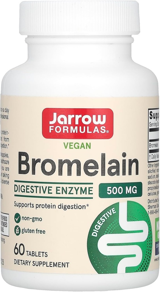 Jarrow Formulas® Bromelain Tablets, 500 mg Συμπλήρωμα διατροφής για την πέψη πρωτεϊνών, 60 δισκία, 60 ημέρες προσφοράς
