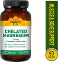 Country Life Chelated Magnesium 250 mg, 90 δισκία