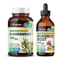 BIO KRAUTER Bladerwrack 100 Κάψουλες & Burdock Root Tincture 4 Fl. Oz.
