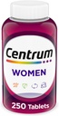 Kadınlar için Centrum Multivitamin, Demir, Vitamin D3, B Vitaminleri ve Antioksit Vitaminleri C ve E, Gluten Free, Non-GMO Malzemeler - 250 Sayı