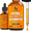 Enfeksiyonlar için Köpek Antibiyotikleri, Allergies, Coughs - Cranberry ile Köpekler için Doğal Antibiyotikler Urinasyon & Digestion Care – Natural Materialss + Bacon Flavor – 2 Oz