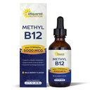 ASquared Beslenme Vitamini B12 Sublingual Liquid Drops - 5000 MCG Supplement with Mecobalamin (Methyl B-12) - Max Abxia B 12 Enerjiyi artırmak için - Vegan Dostu - 2 fl ozz