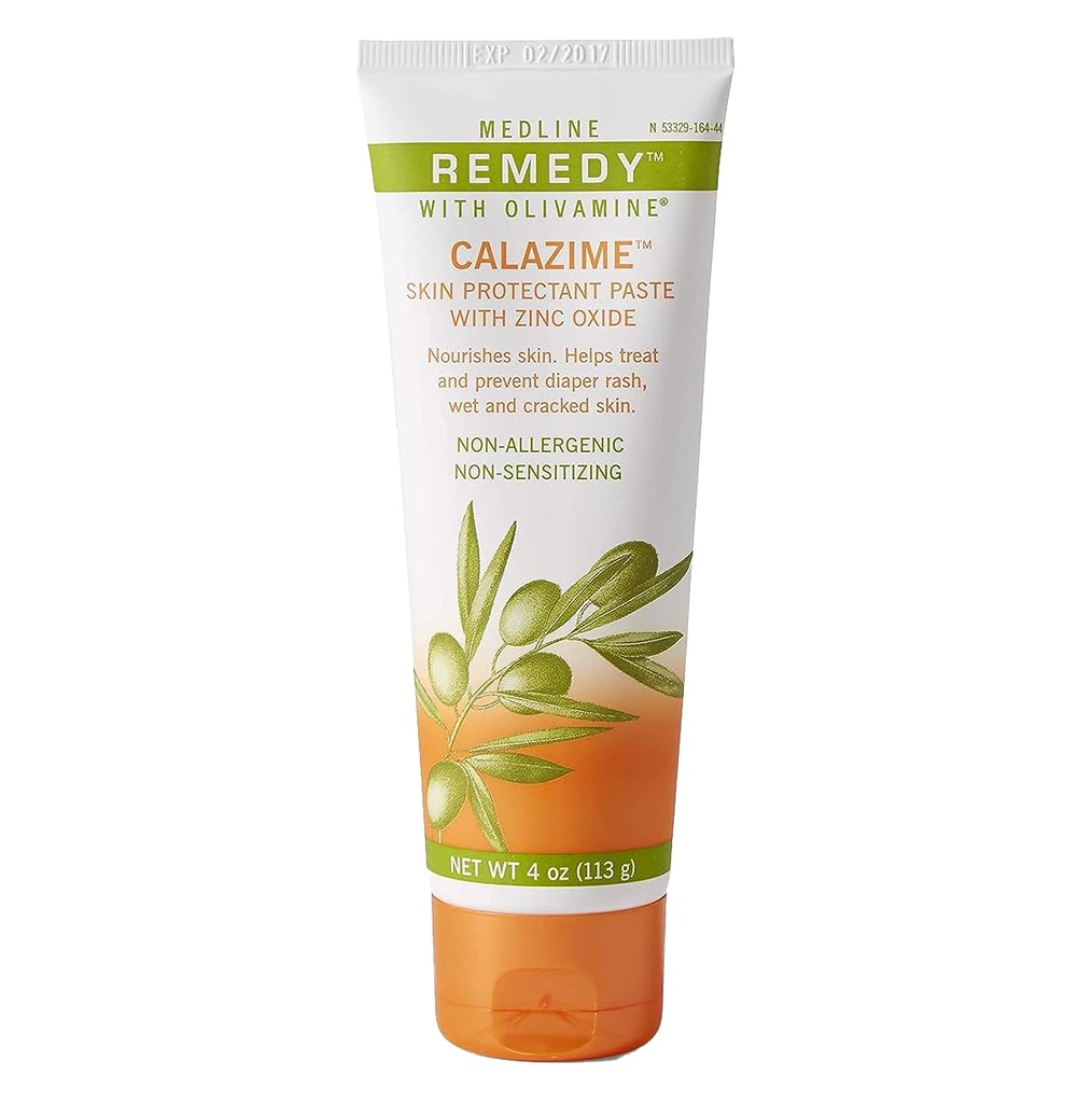 Medline Remedy Olivamine Calazime Skin Korumalı Paste Cream, Diaper Rash, Incontinence, Dermatitis, Psoriasis, Burns, Bites, White, 4 Oz Oz