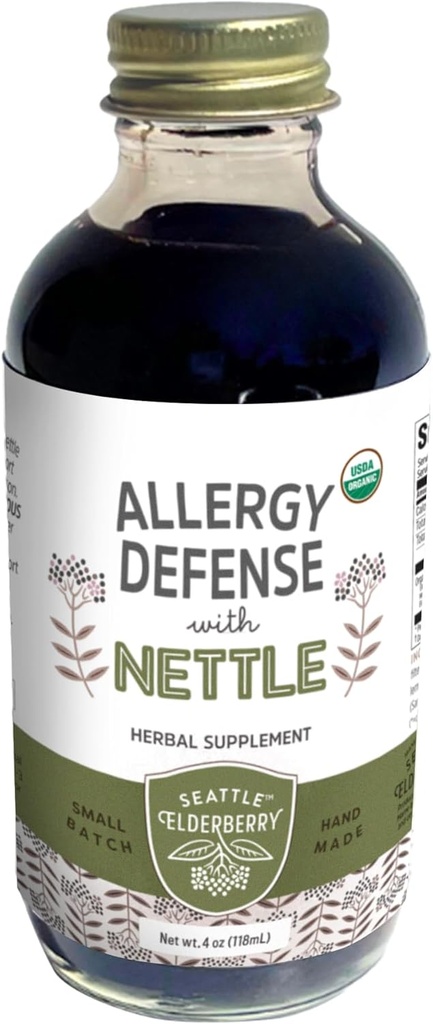 Nettle ile Alerji Savunması – Delicious, Gluten-Free Herbal Supplement with Potent Anti Batches in the USA - 4oz