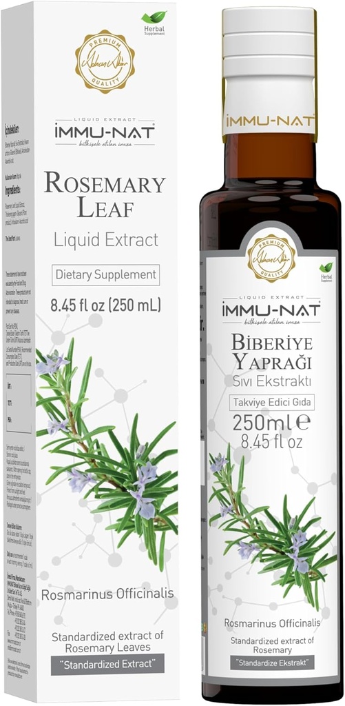 Ρόζμαρι Leaf Extract Liquid Supplement - (8,50 oz) - Ενισχυτική μνήμη και εστίαση, φυτική φόρμουλα