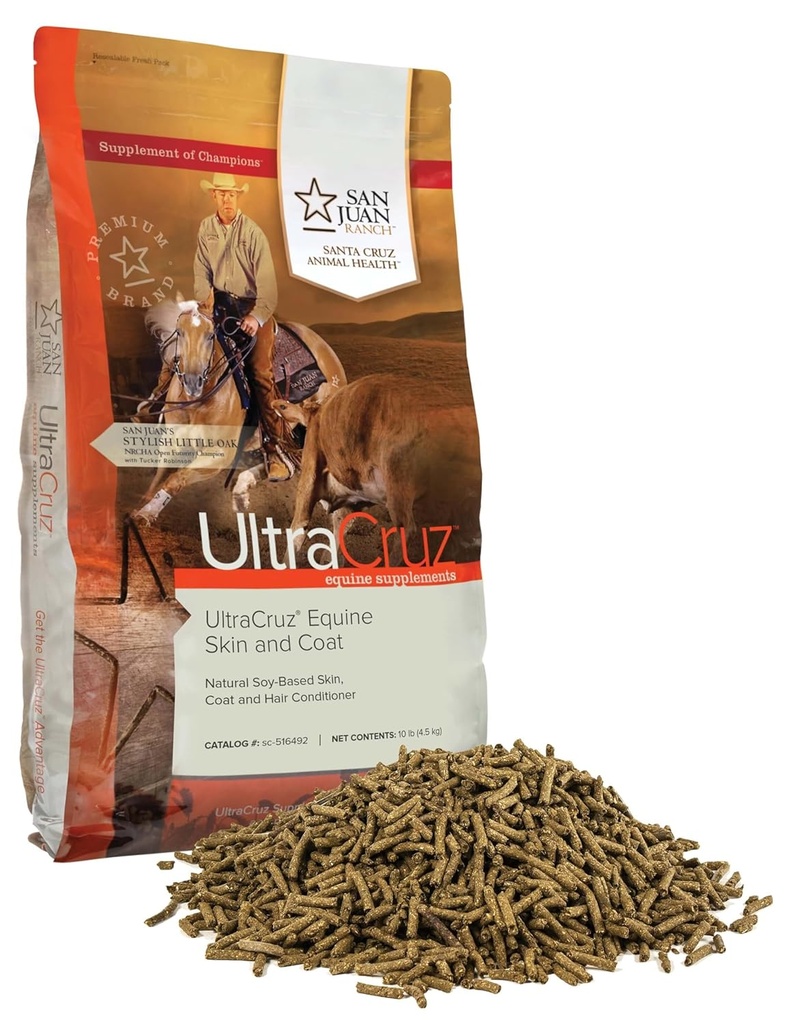 UltraCruz® Equine Skin ve Coat Pellet, 10 lb
