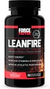 FORCE FACTOR LeanFire Pre Workout Energy Pills with Green Tea Extract and Caffeine to improve Energy, Build Lean Muscle, Black, 60 Count (1.5 km)