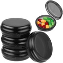 5 Geliştir Küçük Pill Box, Travel Round Pill Case, Portatif Tıp Pill Konteyner Sahibi, Günlük Mini Pill Vitamin İlaç Balık Yağı Tamamlamak için Purse Pocket için Organize Edilecek