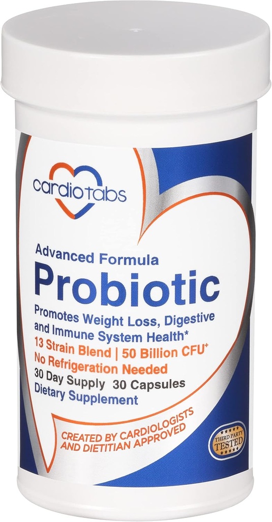 Gelişmiş Probiyotik w / 50 Milyar CFU Per, Raf Stable, Men's and Women's Probiyotik Supplement to Stay Fit, 30 Capsules