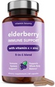 Yetişkinler için Bounty Elderberry Organic Elderberry Capsules - C ve çinko Supplement, & Echinacea, Immune System Support, Advanced 5-in-1 Mix, Non-GMO - 60 Capsules