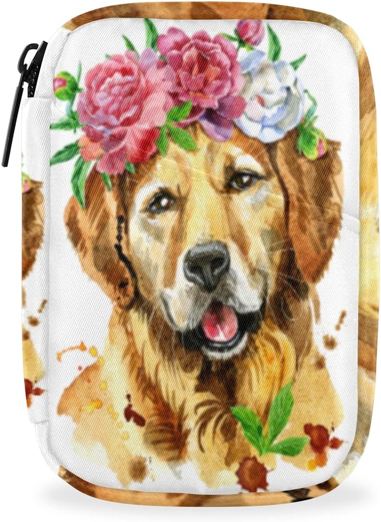Cute Dog Golden Accessr Pill Case Weekly Medicine Organizer with Travel Bag Seven-Day Pill Box Vitamin Supplement Box Fish Oil Pills Sahibi