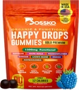 Happy Drops – Daily Superfood Gummies for Mood Support, Focus and Energy – Sugar-Free, Vegan, Blueberry Flavor – 90 Gummies for Yetişkinler – Daily Support for Mood, Focus and Natural Energy