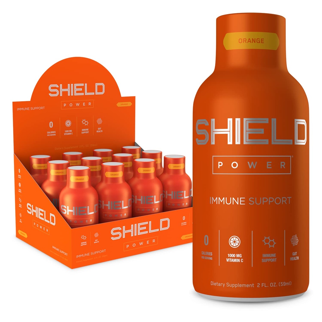 Besser Health, Shield 2oz, Immune Support Shot - 12 Count, Orange