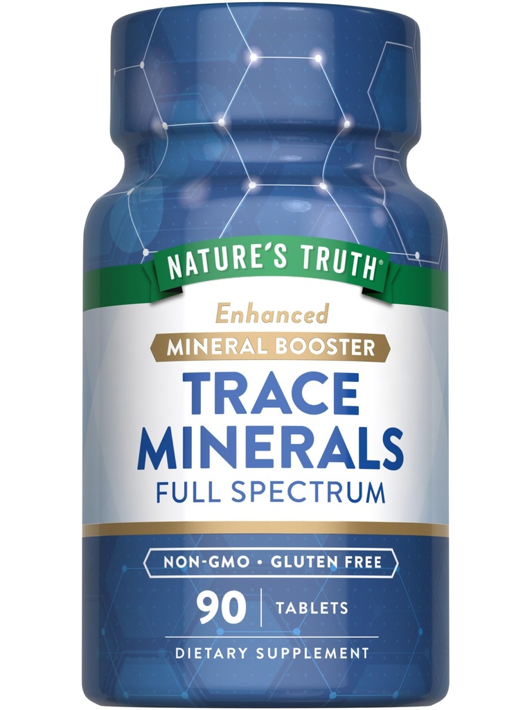 Nature's Truth Trace Minerals Supplement with Iodine | 90 Tablet | Gelişmiş Mineral ATM | Non-GMO & Gluten Free Supplement