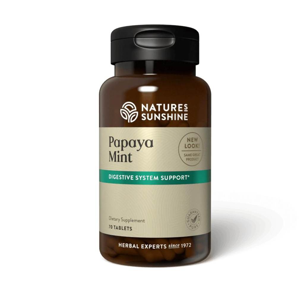 Nature's Sunshine Papaya Mint, 70 Chewable Tabletler | Güçlü Papain ile Doğal Mints Digest proteine Yardım Ediyor ve Digestion Relief