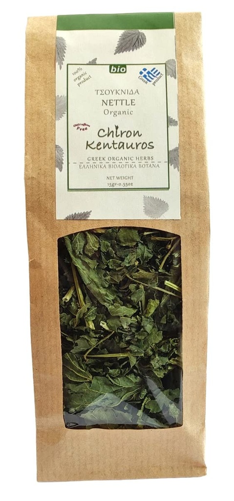 Greek Organic Bio Herb Nettle (Urtica) Φύλλα από το Πήλιο - GMO/Caffeine Free 15gr - 0.53oz