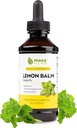 Maxx Herb Lemon Balm Extract - Max Strength Liquid Tincture Absorbs Daha Fazla Kapsüller veya Çay için, Nervous Sistem Desteği ve Stres Yönetimi - Alkol Ücretsiz - 4 Oz Şişe (60 Hizmet)