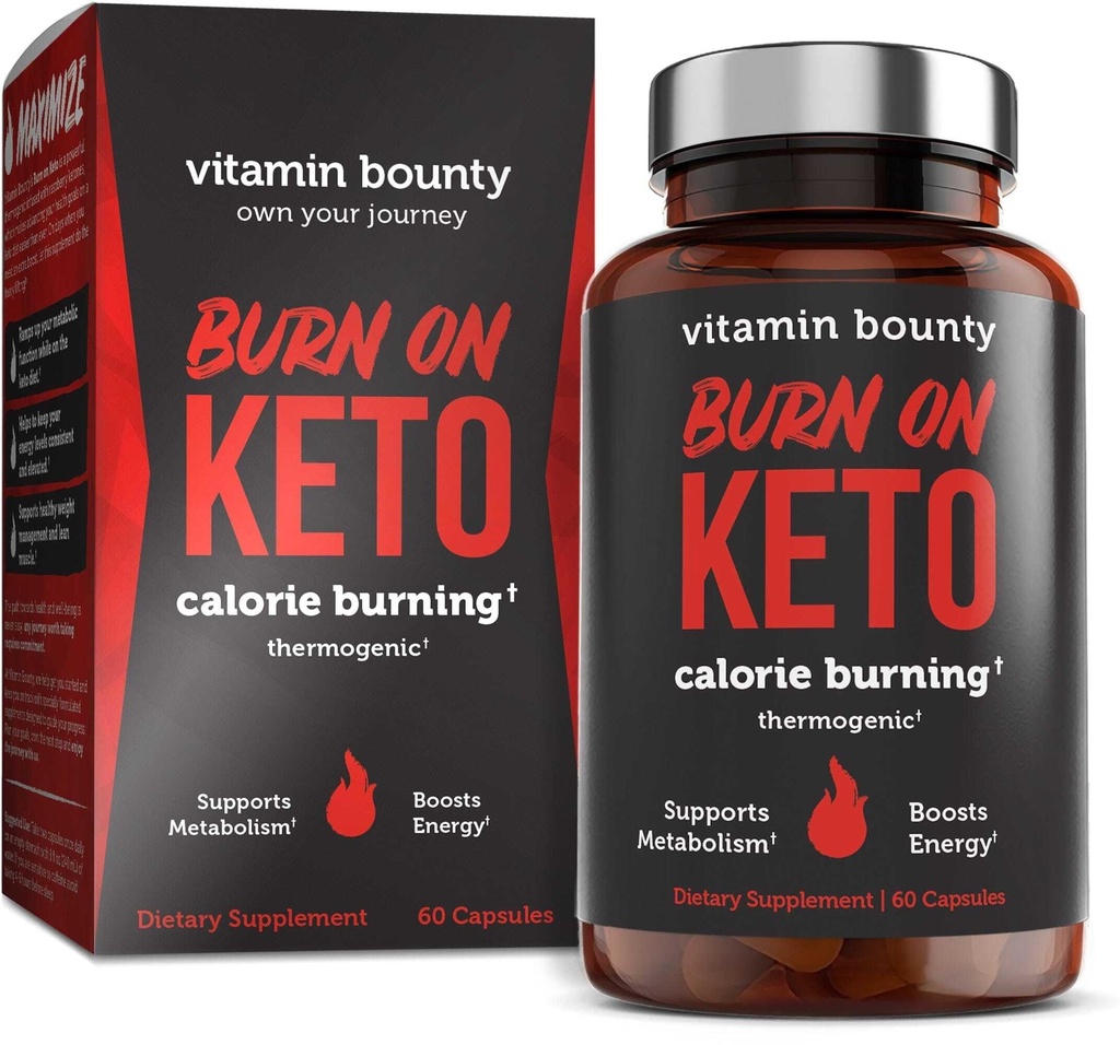 Κάψιμο βιταμίνης Bounty Σε θερμογόνο Keto Fat Burner για άνδρες και γυναίκες - συμπλήρωμα απώλειας βάρους με σμέουρων κετόνες - Μεταβολισμός Booster, χάπια ενέργειας, όρεξη καταπιεστικό - 60 κάψουλες