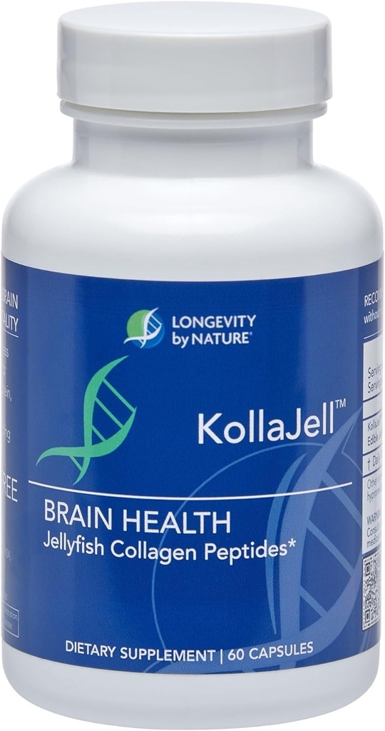 Nature, KollaJell Collagen Brain Brain Supplement, Memory Pills ve Focus Supplement for Brain Health and Cognitive Support, 60 Capsules