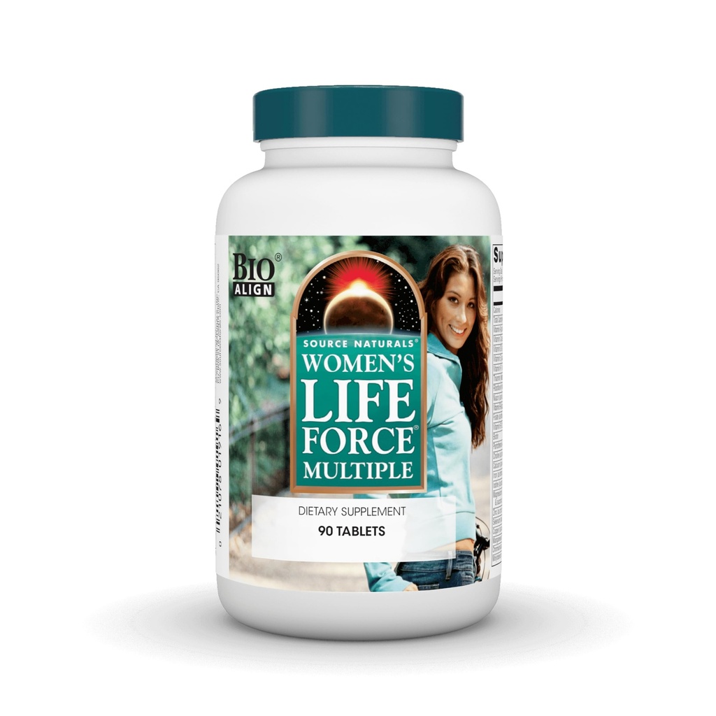 Source Naturals Women's Life Force multiple, Daily Multivitamin & Immune Health Supplement - 90 Tabletler