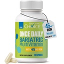 Bariatric Choice Once-Daily Bariatric Multivitamin with 45 mg of Iron | Easy to Swallow Capsule | Vitamin for Bariatrik Cerrahi Hastaları | 30 Kont (1-Month Supply)