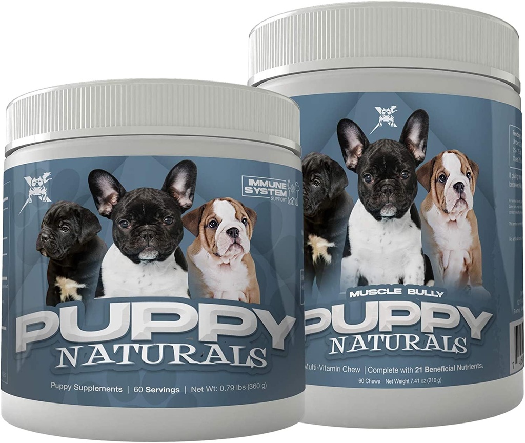 Puppy Naturals | Muscle Building Immunity Milkr + 10 1 Puppy MultiVitamin Nutrient Chew | Veterinarian Formulated. Büyüyen Puppies için Beslenme Desteği (60 Hizmet)