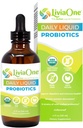 LiviaOne Daily Liquid Probiotics, USDA-Certified Organic Probiotics, Allergen- και Gluten-free Vegan Probiotic για γυναίκες και άνδρες, Non-GMO και Raw, 4 Fl Oz (Pack of 1)