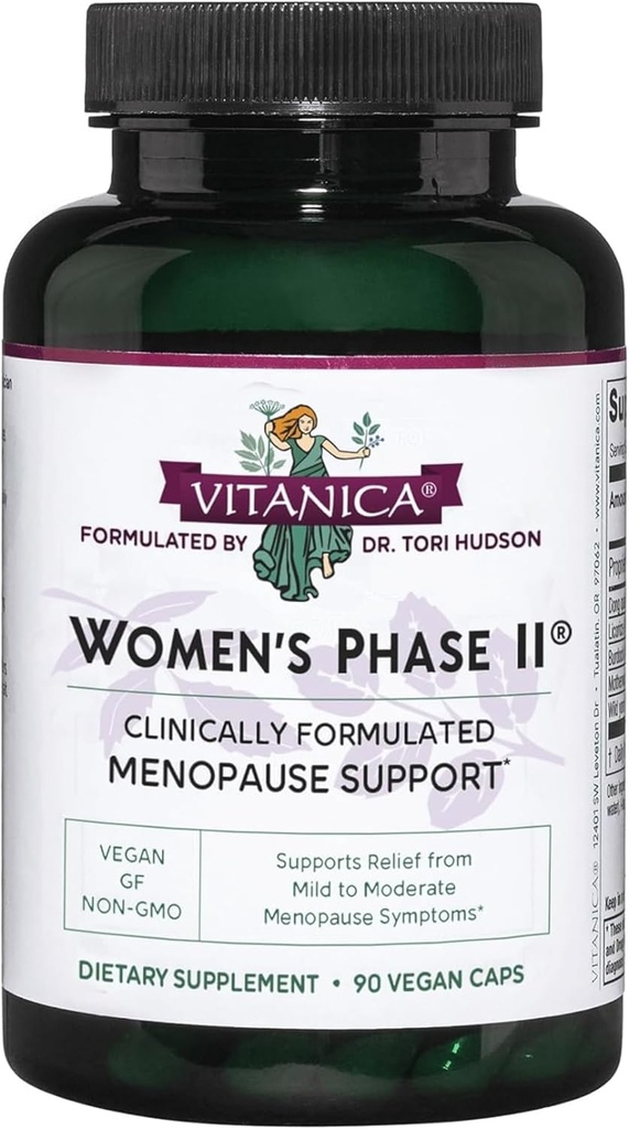 Vitanica Women's Stage II, Menopause Support, Vegan, 90 Capsules