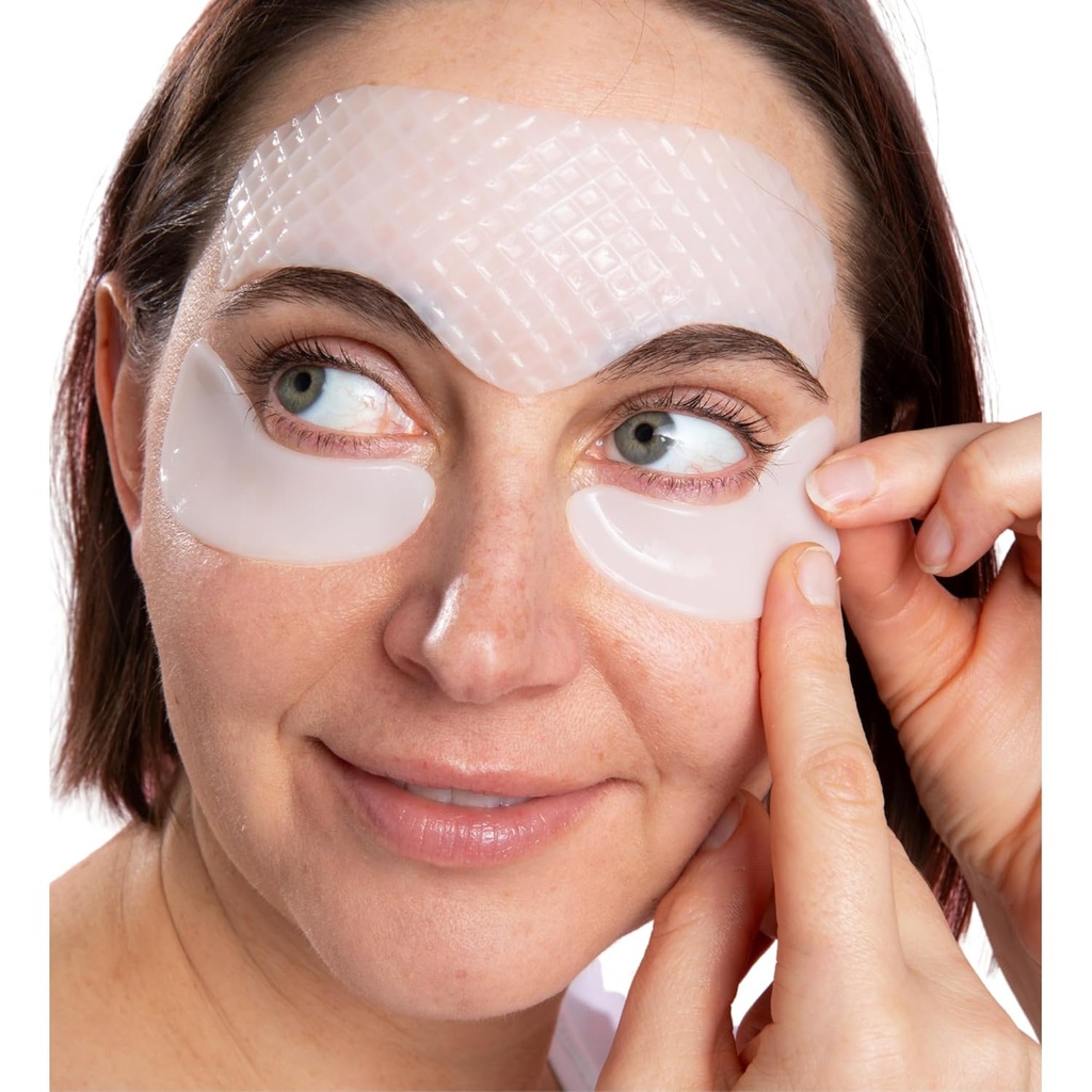J&G's Forehead & Under Eye Patches Sche | Depuff, Brighten ve Hydrates Skin | Diminishes Dark Circles ve Wrinkles Overnight | Made with Collagen, Glycerin & C | (12 Pairs & 12 Patches)