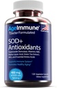 SOD Antioksis Kompleksi Sağlıklı Aging Supplement - 400 mg of Superoksiz Dismutase - Alpha Lipoic Acid - Green Tea Extract - L-Arginine - Lysine - AKG - Vitaminler A ve E for Immune Support-120 Capsules