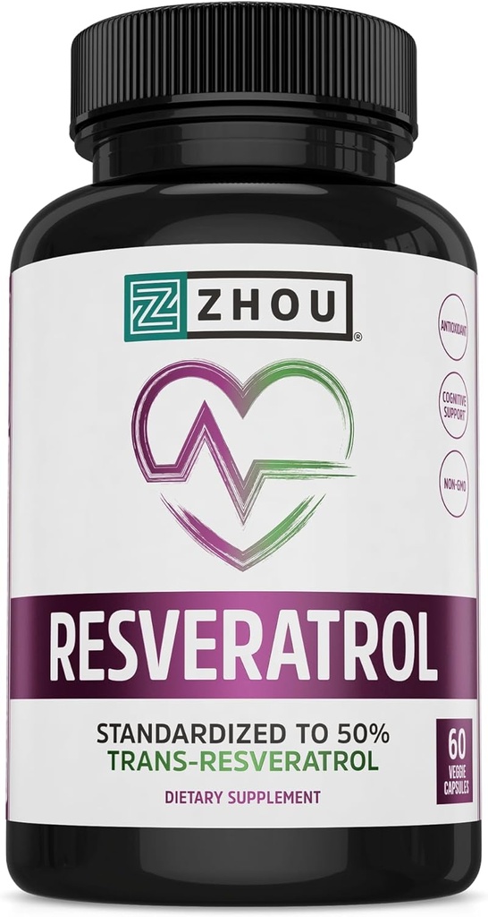 ZHOU Resveratrol: 29: Vcp, (Btl-Plastik) 1000 mg 60ct