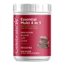 Vitaminler Essential Multi 4-in-1 Toz - Bariatrik Multivitamin, 500 mguba, 4g Fiber, 25g Protein Shake Mix - Çikolata Süt (14 Hizmet)