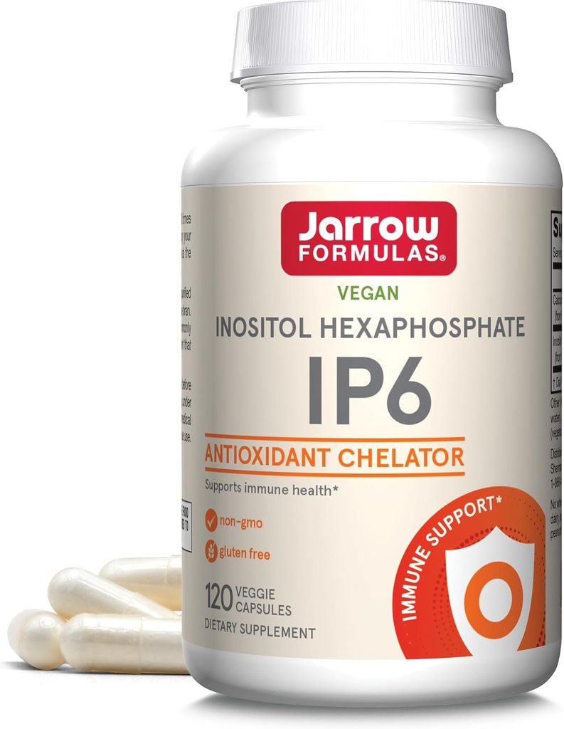 Jarrow Formulas IP6 Inositol Hexa fosfat - 500 mg - 120 Veggie Capsules - Purified Inositol Hexa fosfat - Immune Health Support Supplement - Up to 120