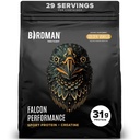 BIRDMAN Falcon Performance Vegan Protein Powder, 31g Protein, 5g Createine, 5g BCAA, Probiotics, Electrolytes, Προ προπόνηση, χαμηλή υδατάνθρακες, χωρίς ζάχαρη & γαλακτοκομικά, Πρωτεΐνες βανίλιας με βάση φυτά, 29 υπηρεσίες