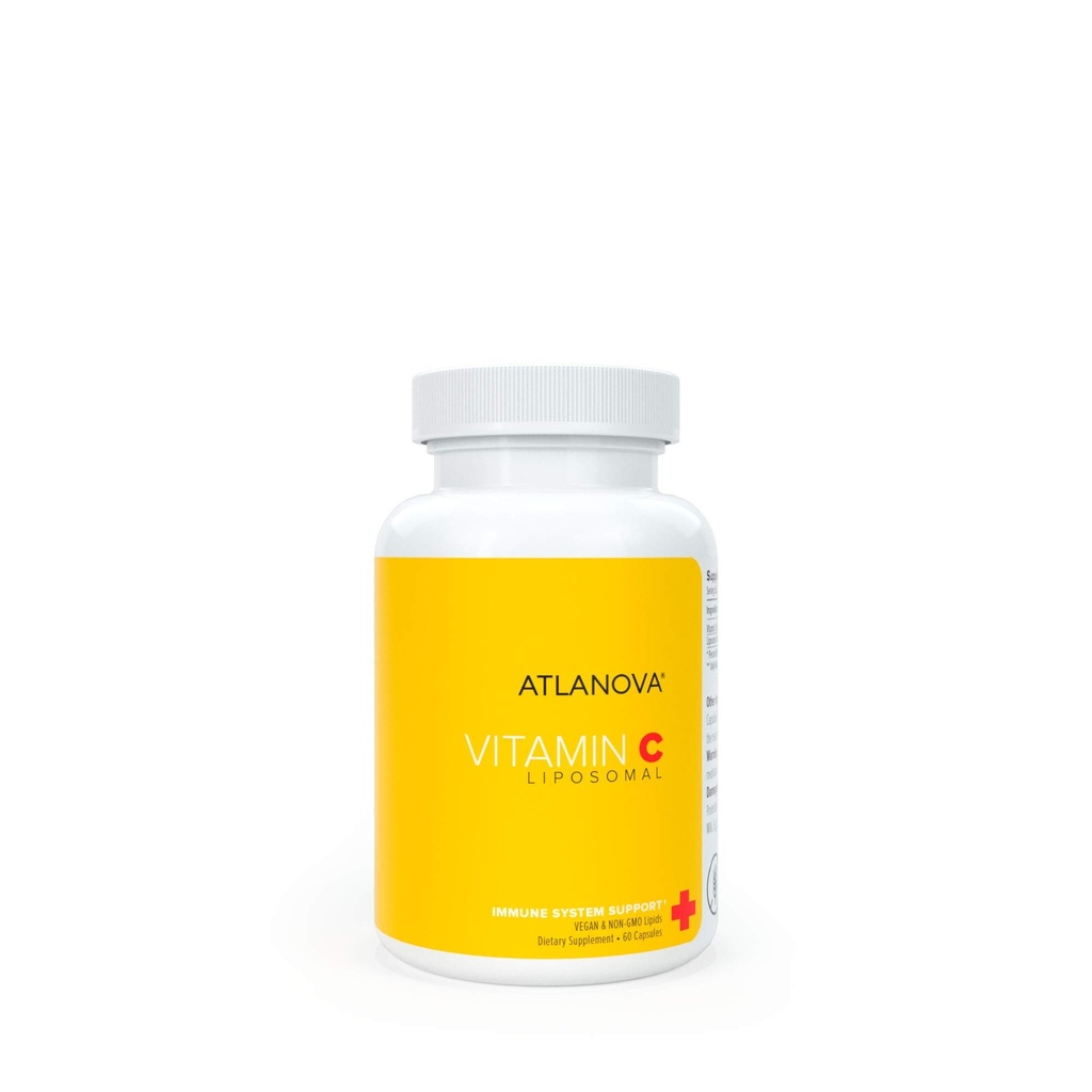 ATLANOVA True Liposomal Vitamin C 1000 mg Capsules Vegan ABD'de En İyi Doğal Sigara Immune System Support & Collagen ATM Liposome Lab Formula Supplement