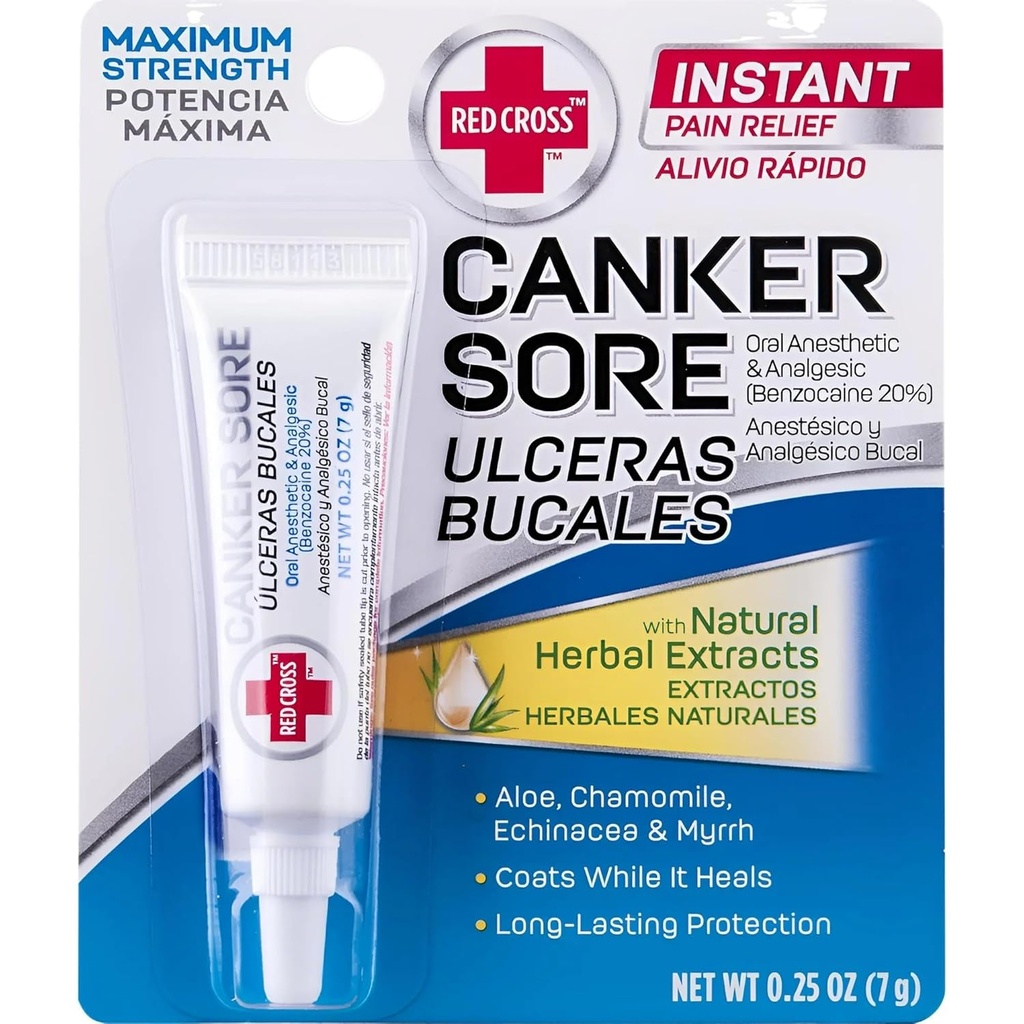 Red Cross Canker Sore İlaçları - 0.25 Oz (Pazar Mayıs Vary)