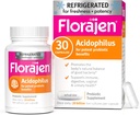 Florajen Acidophilus Probiotics, Gut Health, Vaginal Health, and Immune Support Supplement, Constipation and Bloating Relief for Adults, 30 Capsules (Refrigerated)