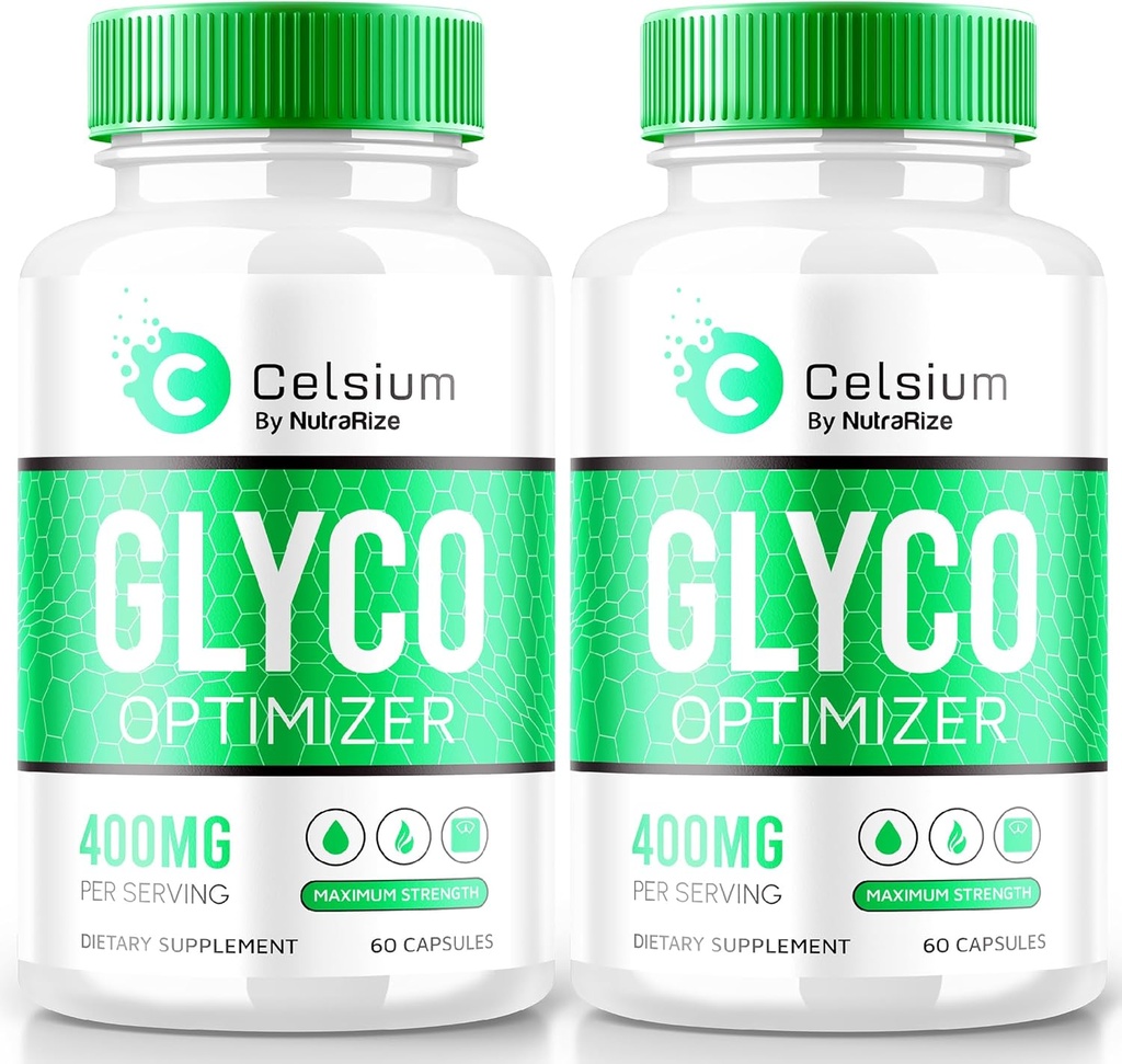 NutraRize (Pack of 2) Celsium Glyco Optimizer, Blood Flow Support, All- Natural Capsules to maintain Stable Levels, Herbal Plus Vitamins Formula for General Health, Resmi İncelemeler (120 Capsules)