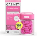 Cabinet: Diphenhydramine 25mg Αλλεργία Relief Αντιισταμινικά Δισκία για Αλλεργίες, Πυρετός Hay, και Runny μύτη, 120 δισκία (Αναπλήρωση γυάλινο μπουκάλι)