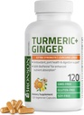 Bronson Turmeric + Ginger Ekstra Güçlü Ortak Sağlık ve Digestion Support with BioPerine, Non-GMO, 120 Vegetarian Capsules