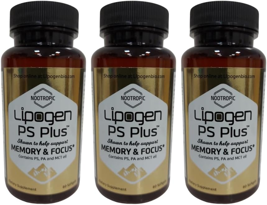 PS Plus Memory & Focus için Senior Brain Supplements - 180 Softgels, 3-Months Supply - Premium Nootropic Phosphatidylserine Beyin Umutları