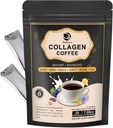 Lukaree Collagen καφέ με βιταμίνη B7, B9, Instant Collagen Peptide σκόνη με ρεσερατρόλη, βιταμίνη C, Καρνοσίνη για τα μαλλιά, δέρμα, νύχια, οστά