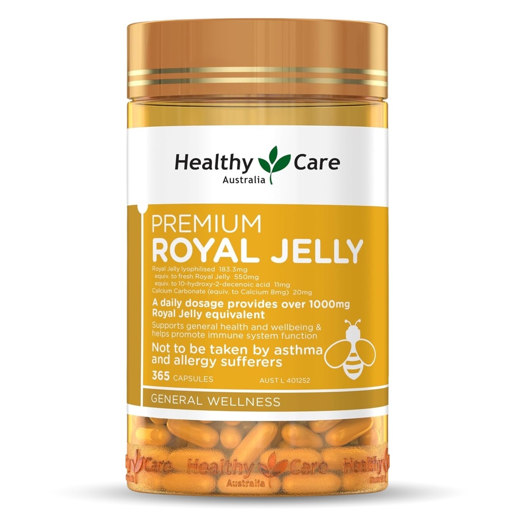 Sağlıklı Bakım Royal Jelly 1000 365 Capsules Supplements Avustralya'da Yapılan